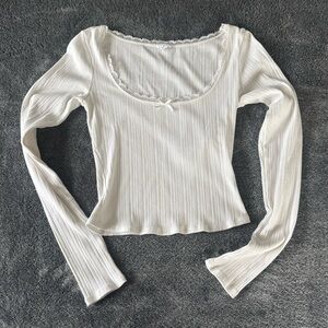 princess polly lace scoop neck long sleeve top